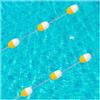 Generic Corda di Sicurezza per Piscina Galleggiante Regolabile con galleggianti - Divisorio per corsia di Nuoto da 35/45/55/65/75/85/95 Piedi, Attrezzatura per Allenamento di Sicurezza per Piscina Facile da