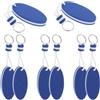 VILLCASE 8 Pezzi Portachiavi Galleggiante Ovale in Eva Blu per Chiavi | Kayak e Pesca, Impugnatura Comoda, Design Creativo e Resistente alla Deformazione