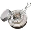 Wiffe Fornello da picnic in acciaio inox 120 Ml fornello portatile | Apertura ventilata e dimensioni compatte per campeggio zaino in spalla