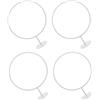 TOYANDONA 4 Pezzi Supporto Pallone da Parete in Ferro Bianco | Design Multifunzionale Salvaspazio, Installazione Semplice, per Scuola e Impianti Sportivi