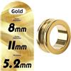 Drawup Anelli guida per canna da pesca, inserto in ceramica, flusso liscio, diametro 10,7-120 mm, kit di riparazione per accessori per canna da pesca in mare (oro D)