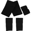 Operitacx Set di Protezioni Sportive Copertura Completa 6 Pezzi Nero, in Nylon Poliestere e Spandex per Ginocchiere e Gomitiere per Ragazzi e Ragazze, Basket e Corsa