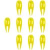 Mealoodiousmusea 10 pezzi Golf Divot Tool Compact Lawn Repair Prong per Allenamento Stadio All'aperto Giallo, 7x2.7x0.55cm
