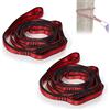 DKLUOLAN 2 Pezzi Cinghia Estensione Amaca, Regolabile Nylon 23KN per Yoga | 110 x 1,8 cm, rosso/grigio, facile da riporre, ricarica sicura, solido, pilates, campeggio, escursionismo