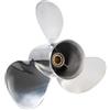 WSCONPKPJ Universal Marine Elica 3 Pezzi 10 Spline Dente Vite In Acciaio Inox 9 7/8x13 per 20P 25P 30P Motori Fuoribordo