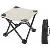 Wenoup Sgabello Pieghevole Portatile Sgabello da Campeggio Sedia da Pesca Sedia da Esterno Telaio Robusto Richiudibile Croce, Bianco con Custodia, Sgabello Pieghevole con Seduta 28x28 Cm