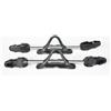 Homyl 2 Pezzi Cinghie Subacquee Cinghia Cinturino Fascia Regolabile per Miglior Tenuta E Efficienza di Pinnata Materiale Acciaio Inossidabile E POM Adatta , Nero , S Molla 20CM Adatta Per 36-38