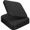 BESTOMZ 4 Pezzi Tappetino Antiscivolo per Tapis e Cyclette in Pu Nero, Resistente agli Urti e Riduzione Vibrazioni, per Palestra Domestica e Centri Fitness
