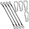 POPETPOP Cavo di Estensione in Acciaio Inossidabile per per Macchina Fitness Nero, Compatibile con Cable Machine e Leg Extension, Portatile per Palestra Casa e Struttura Sportiva