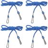 Hoement 4 Pezzi Laccio per Guanti in Nylon Blu Clip Anti-smarrimento, Cinturino Elastico per Guanti da Sci, Adatto per Sessioni Outdoor Prolungate e Scuola di Sci