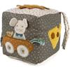 Walking Mum Cubo Sonaglio Poppy Gioco Sensoriale Morbido per Neonato 0+