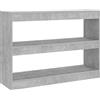 vidaXL Libreria/Divisorio Grigio Cemento 100x30x72 cm