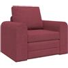 vidaXL Divano letto Rosso Vino 98 x 71 x 83 cm Tessuto