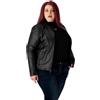 URBAN 5884 Giacca in Pelle da Donna RILEY, Giubbino in Vera Pelle di Agnello per Taglie Forti, Giubbotto Plus Size Durevole e Morbido al Tatto, Nero, 54
