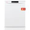 EVVO Lavastoviglie 60 cm D1, 12 posate, 5 programmi, vassoio regolabile, pannello nascosto (standard - 60 cm, bianco)