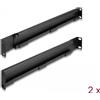 DELOCK - Staffa rack - Lunghezza regolabile 368 - 600 mm - Pagina - Black - 1U -