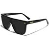 D.Franklin Occhiali da sole - Unisex - Con lenti protettive UV - Modello infinity - Rettangolari - Per uomo e donna - Sunglasses
