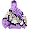 YOSUWOAI Felpa con cappuccio da uomo, per Halloween, con motivo a teschio, oversize, punk streetwear gotico, felpa con cappuccio Y2k, per sport all'aria aperta, streetwear, P viola, XL