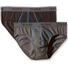 Sloggi Mutande Midi da Uomo, Confezione da 2, Multicolore (Gris/Marron), XXL