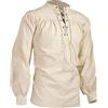 YOSUWOAI Camicia medievale in cotone lino per uomo con scollo a V con lacci camicetta top retrò pirata camicia rinascimentale medievale camicie gotiche vittoriane costume di Halloween