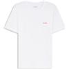 HUGO Maglietta da Uomo RN Triplet P Confezione da Tre Magliette in Cotone con Logo Stampato, Bianco 100, S