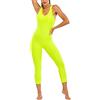Generisch Tuta da donna senza maniche, con schiena scoperta, imbottita, per sport, yoga, pantaloni attivi, sexy, per tutine sottili, per fitness, sport