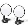 EBTOOLS Specchietto A Manubrio Moto Custom Cromato - Retrovisore Pieghevole Per Manubri, 2 Pezzi