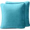 Amago Set di 2 Copricuscini, Effetto Cashmere, 50 x 50 cm - Blu Petrolio