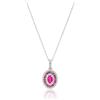 ALFIERI & ST. JOHN Collana diamanti e rubino oro bianco 18kt alfieri & st. john