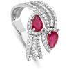 ALFIERI & ST. JOHN Anello oro bianco 18kt diamanti 0,5ct rubino 1,2ct misura 15 alfieri & st. john