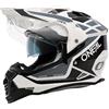 O'NEAL Casco moto | moto | aperture di ventilazione per il massimo flusso d'aria e raffreddamento, guscio in ABS, parasole integrato | Sierra Helmet R V.24 | Adulti | Nero Bianco Grigio | Taglia XL