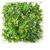 Todikaper Fiore artificiale da parete, 50 x 50 cm, resistente ai raggi UV, realistico, fogliame verde, per interni ed esterni, decorazione da giardino, 1 confezione (D)