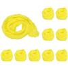 PATIKIL Tessuto Fiori a Calza, 10 Pezzi Calze Fiori in Rete Nylon Materiale Calze Seta a Trazione Fiori Fai-Da-Te Creazione Fiori Artigianali Decorazione Domestica, Giallo