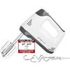 EMERIO HM-130365 - Frullatore elettrico a mano con 400 Watt, 5 velocità e pulsante turbo, frusta extra lunga + gancio per impastare in acciaio inox (lavabile in lavastoviglie), senza BPA