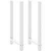 vidaXL Gambe per tavolo da bar bianche 2 pz 60x(110-111) cm in acciaio