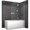 Bernstein Parete per vasca due ante in vetro trasparente nano EX209-1200 x 1400 x 6 mm