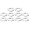 PATIKIL M10 Distanziali in Alluminio, 10pz Distanziali Metallici in Alluminio 10,5mm ID x 20mm OD x 3mm L Distanziali Alluminio a Vite Separata Rotondi per Viti 3/8 M10