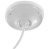creative cables Kit rosone per lampadario da soffitto (ceramica bianca, Ø 105 mm, 1 foro) - Fissaggio a staffa per lampadari e sospensioni singole - Include 3 viti, 3 tasselli e 1 tendicavo