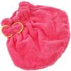 Beavorty Cappuccio Asciugacapelli Microfibra Rosa Berretto Per Doccia Con Fiocco Asciugatura Rapida e Assorbente Per Uso Quotidiano e Viaggi Sicuro Per