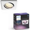 Philips Hue Ceiling Centura 1 GU10 Smart LED Spotlight, 5,7 W, Alluminio, Luce e colore bianchi, Compatibile con Bluetooth e Zigbee, Compatibile con Alexa e Google Home, Colore bianco con nero.