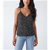 GANT Printed Strap Top Camicetta Donna UK 12 Raso Misto Croce E Tracolla Schiena