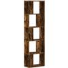 vidaXL Libreria 5Ripiani Rovere Fumo 45x23,5x162,5cm Legno Multistrato