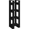 vidaXL Libreria/Divisorio Nero 41x35x125 cm in Legno Massello di Pino