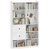 HOMCOM Libreria Verticale Alta con 8 Cubi in Legno 120x30x200 cm Bianco