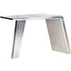 vidaXL Scrivania Aviator Ala Aereo Industriale Scrittoio Tavolo Ufficio Mobile Porta PC Tavolino Argento 112x50x76 cm in Metallo Lucidato