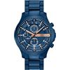 Armani Exchange Uomo Orologio in acciaio inox blu da 46 mm, AX2468