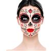 FIESTAS GUIRCA Adesivi da viso glitterati per trucco effetto Catrina calaca signora della morte 20x20 cm