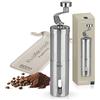 BEEM GRIND-2-GO Macinacaffè manuale - 40 g | macina conica | regolazione graduale | sacchetto di cotone | macinacaffè manuale | acciaio inox | caffè