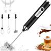 Bacxzomx Montalatte a mano Elettrico, Montalatte USB Ricaricabile, Mini Sbattitore con 3 Fruste, Regolabile in 3 Velocità, per Latte, Cappuccino, Caffè, Uovo