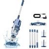 VEVOR Aspiratore Portatile per Piscine 100 L/min Senza Fili con Prolunga, Pulitore Ricaricabile 60 Minuti di Autonomia, per Pulizia Foglie e Detriti Piscine Fuori Terra per Spa e Vasche Idromassaggio